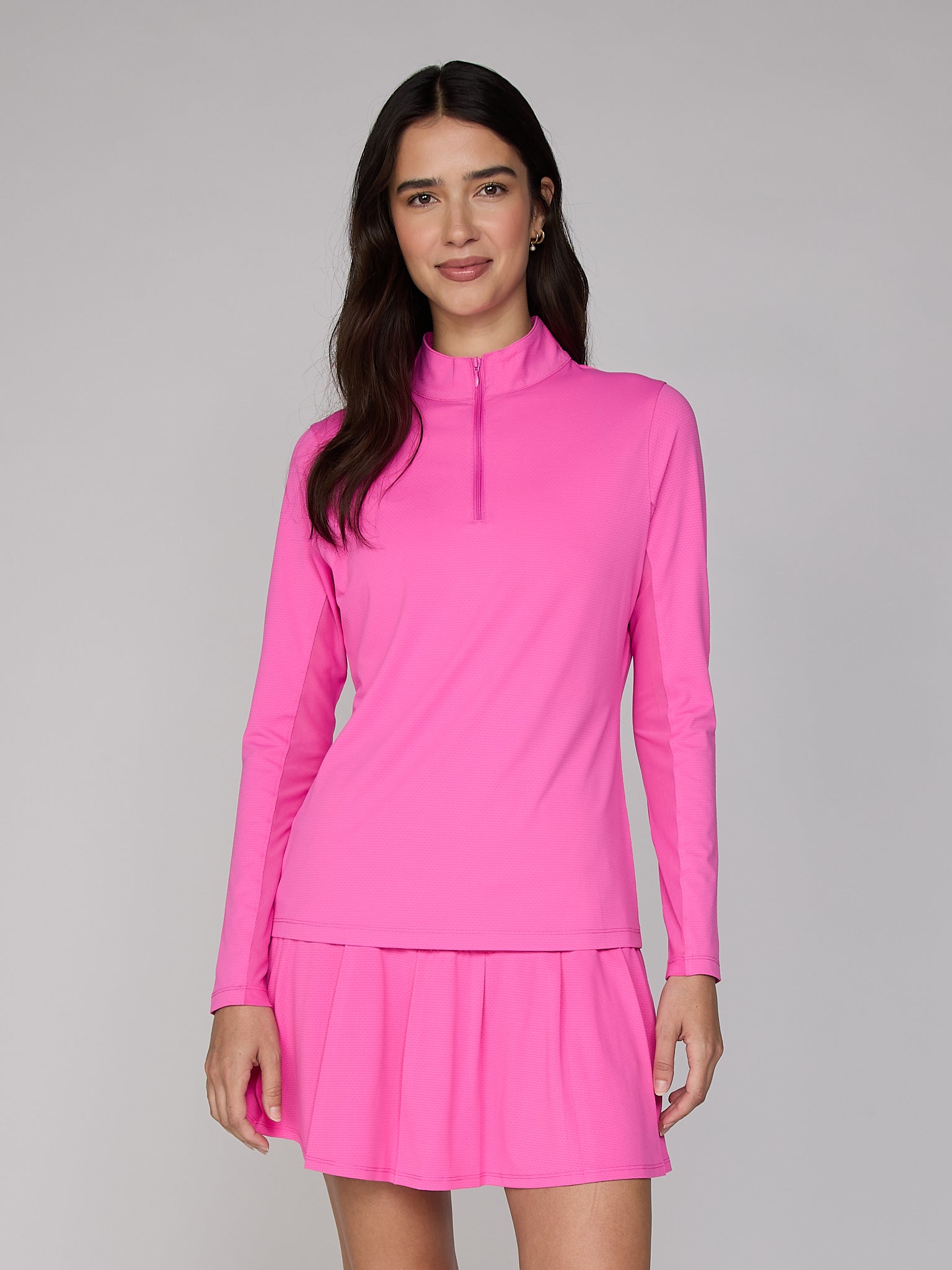 Danielle Mock Neck Top Solid