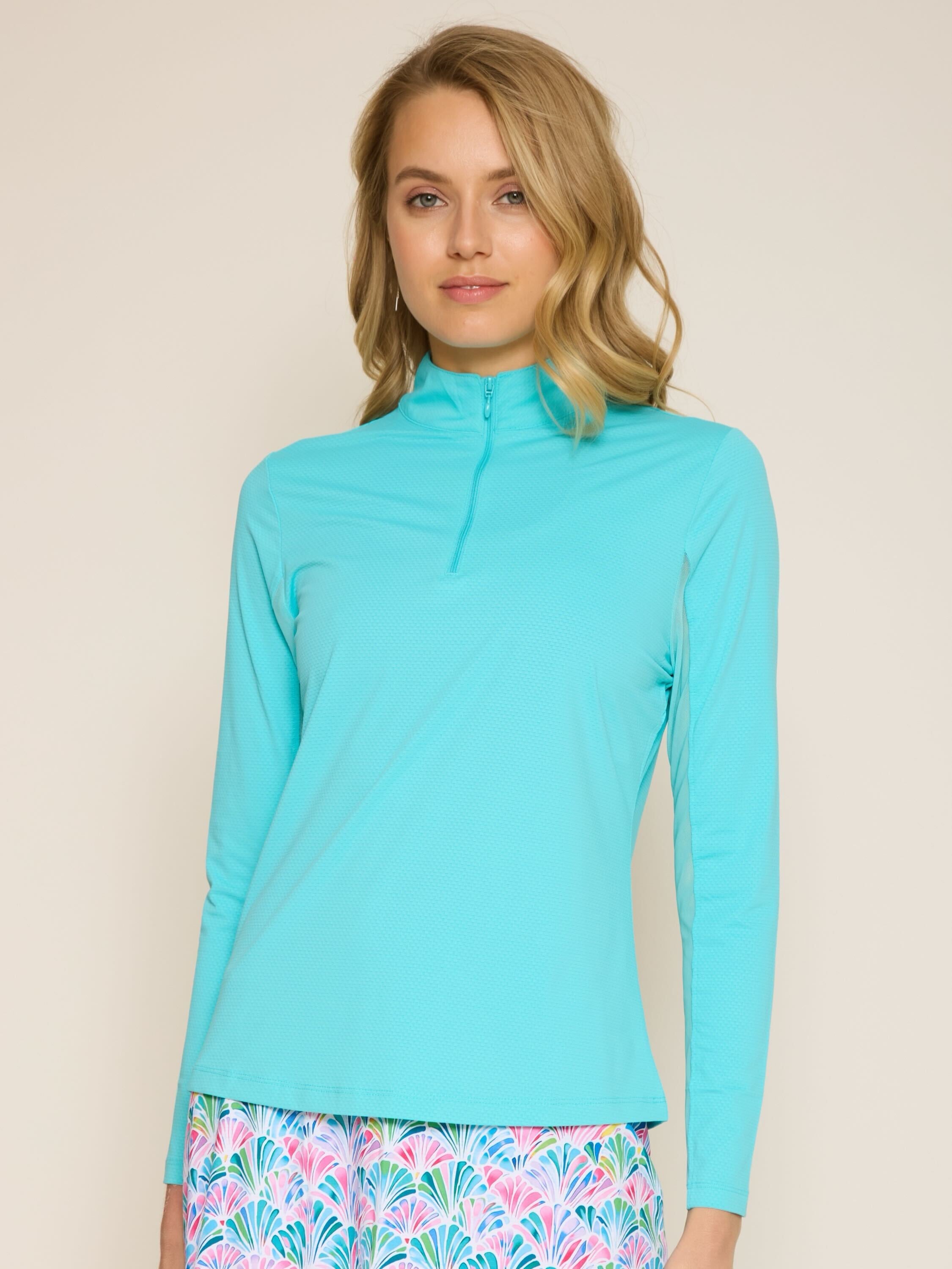 Danielle Mock Neck Top Solid