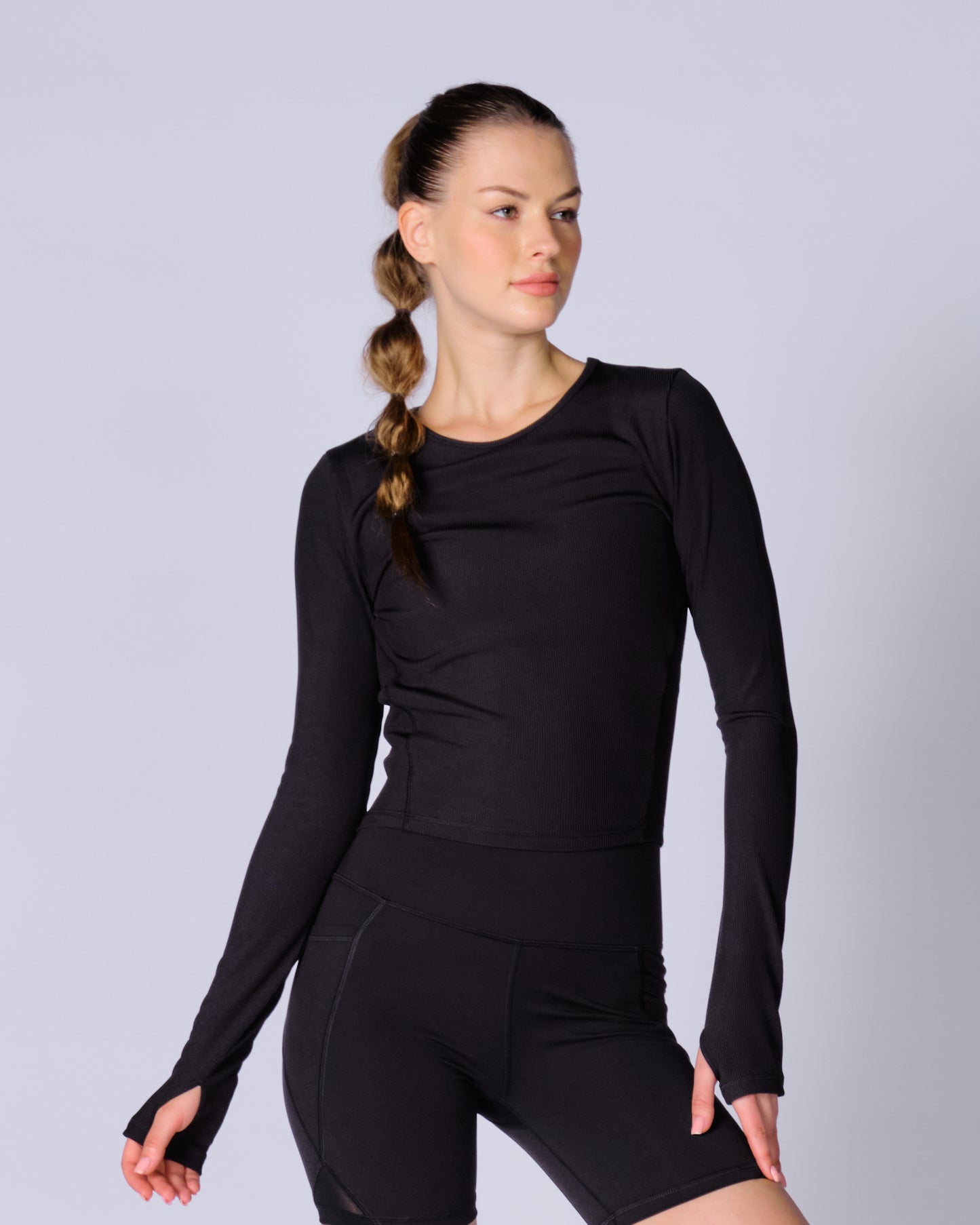 Rib Body Sculpting Long Sleeve Top in Various Colors