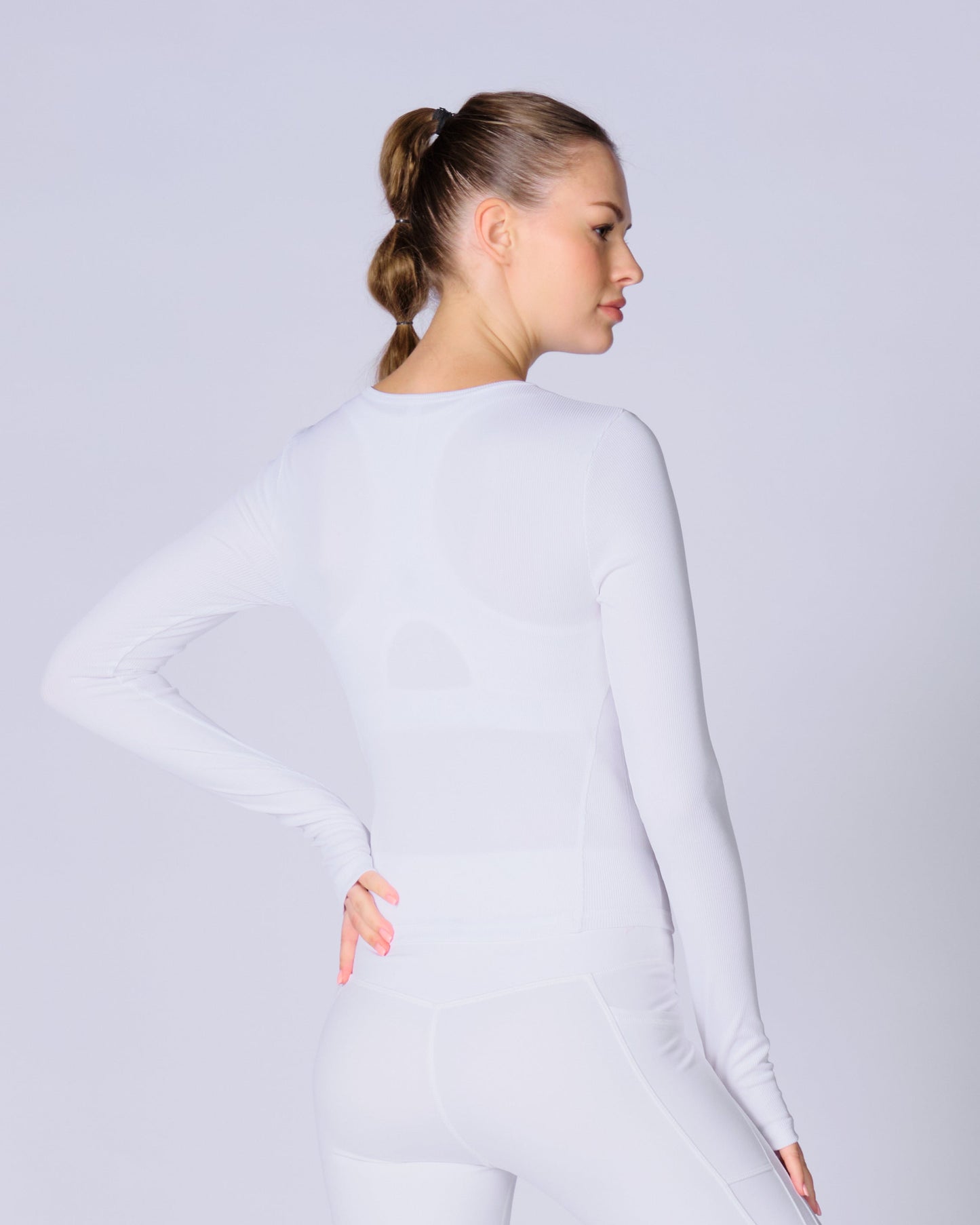 Rib Body Sculpting Long Sleeve Top in Various Colors