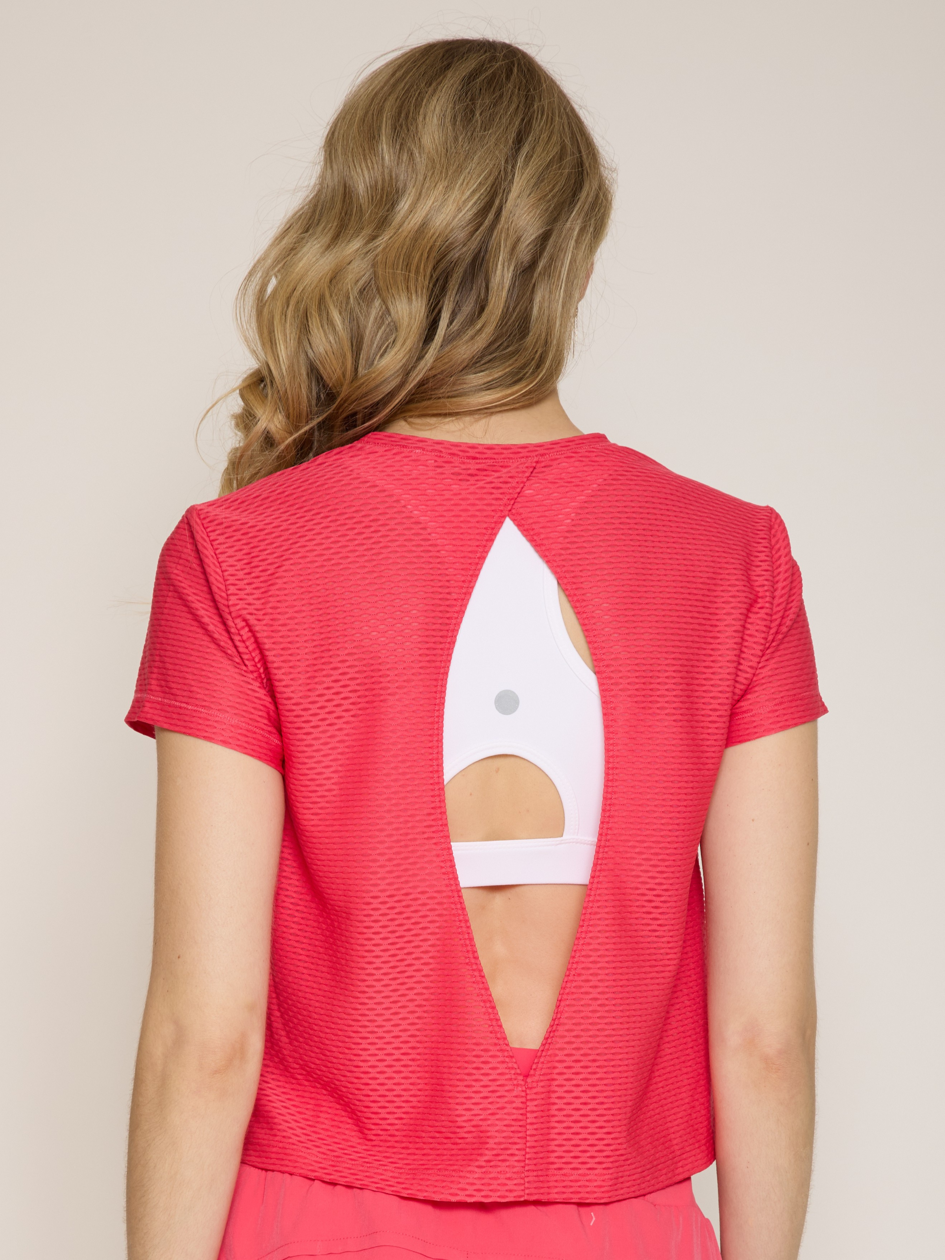 Open Back Short Sleeve Honey Tee in Various Colors