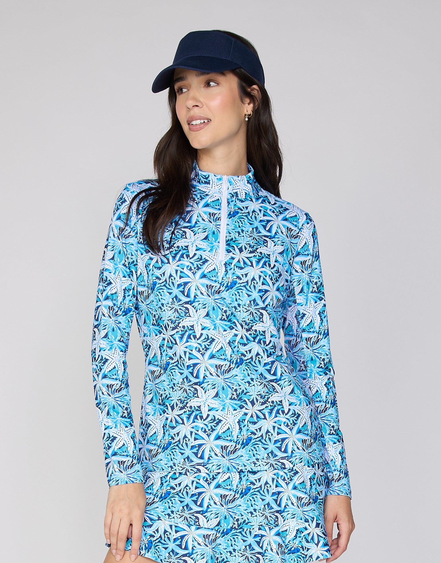 Danielle Mock Neck Top in Starfish