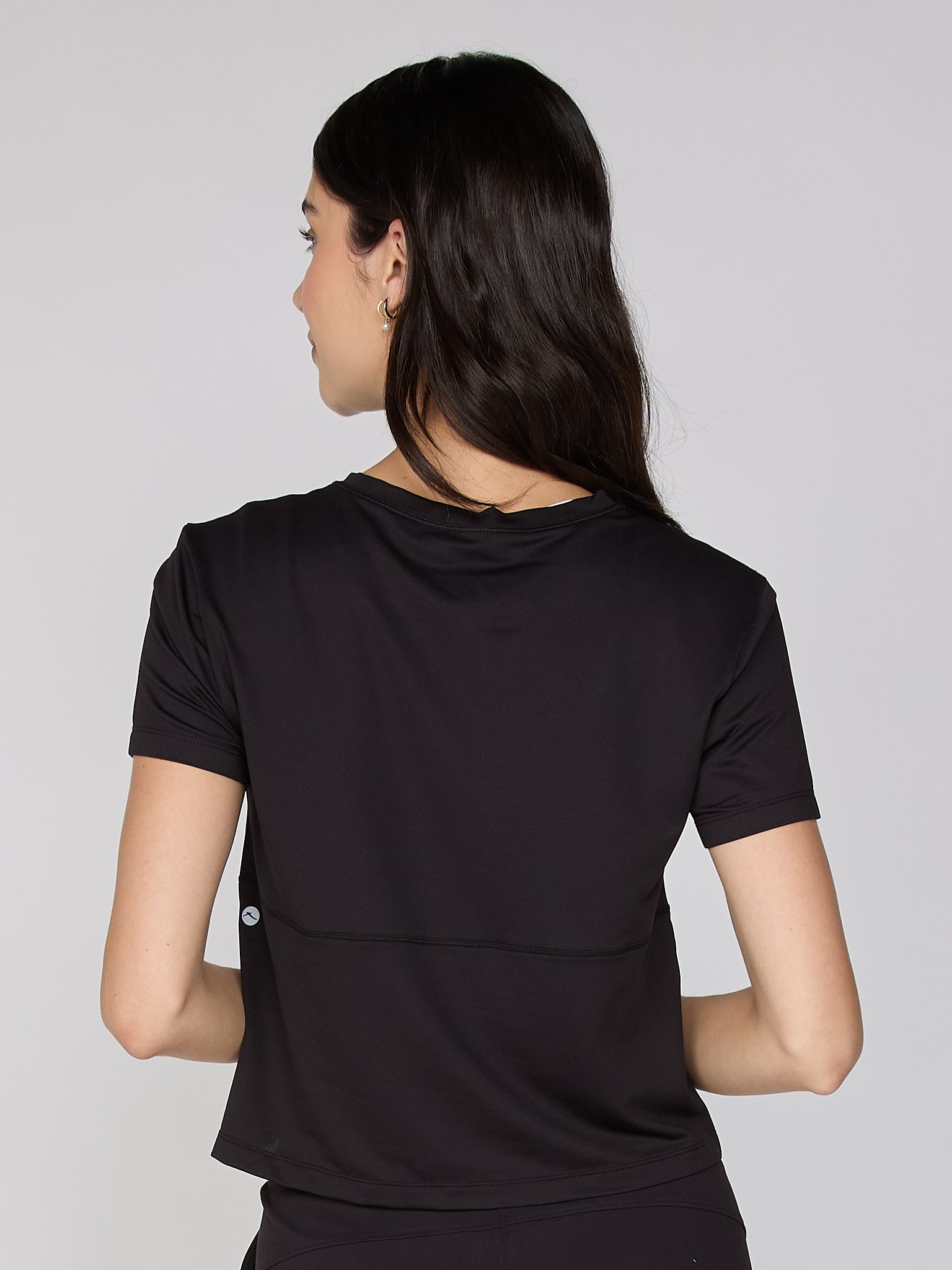 All Over Mesh Short Sleeve Tee in Black