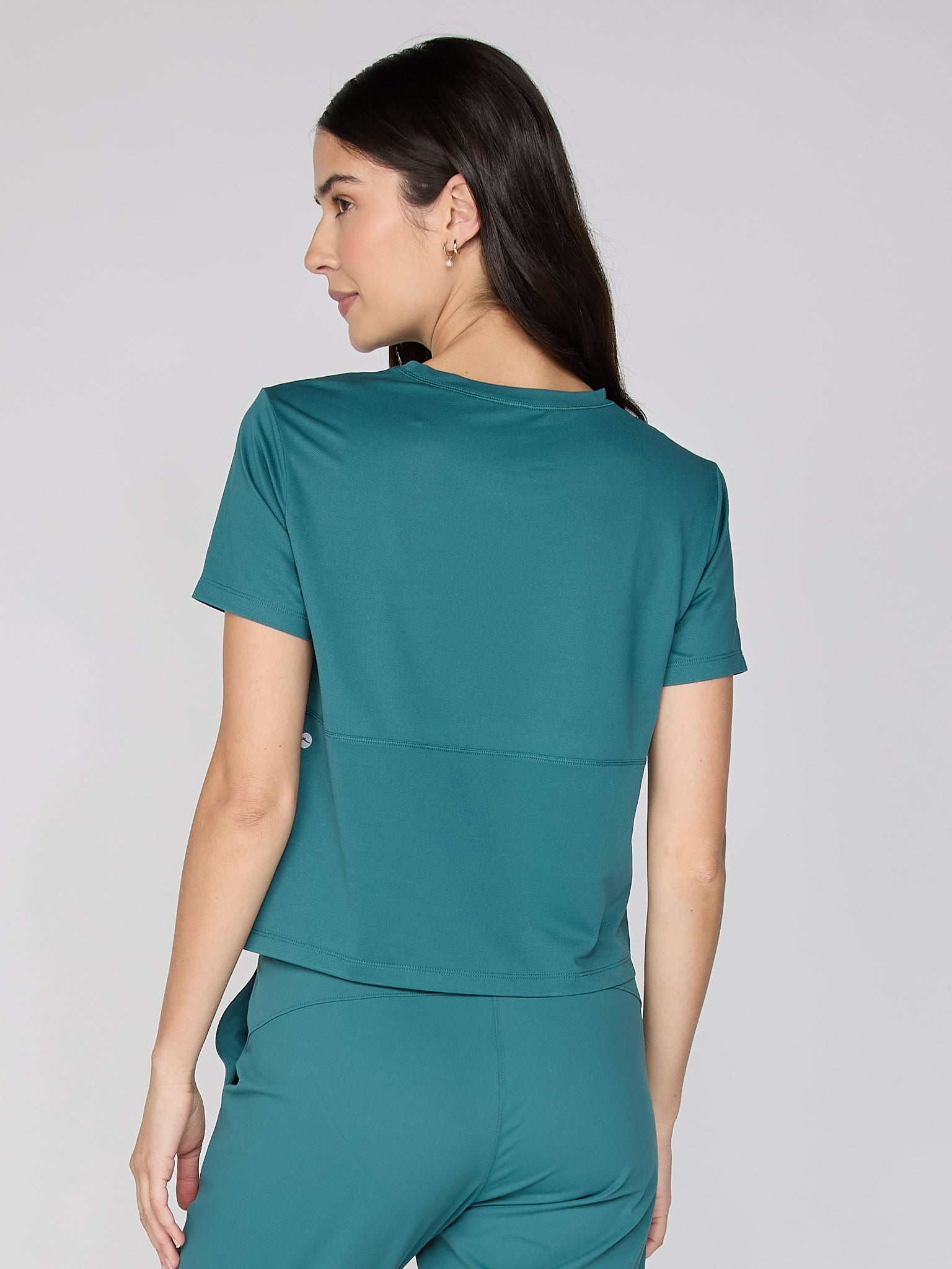 All Over Mesh Short Sleeve Tee in Pine