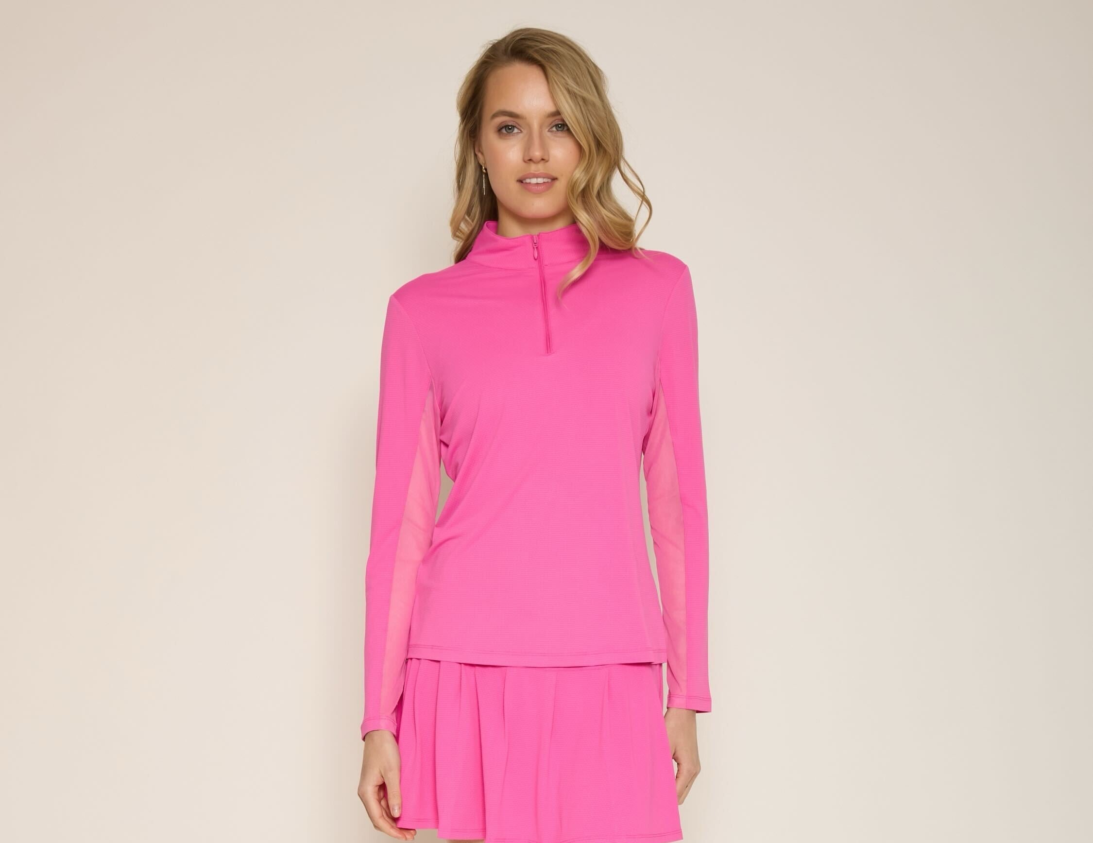 Danielle Mock Neck Top Solid
